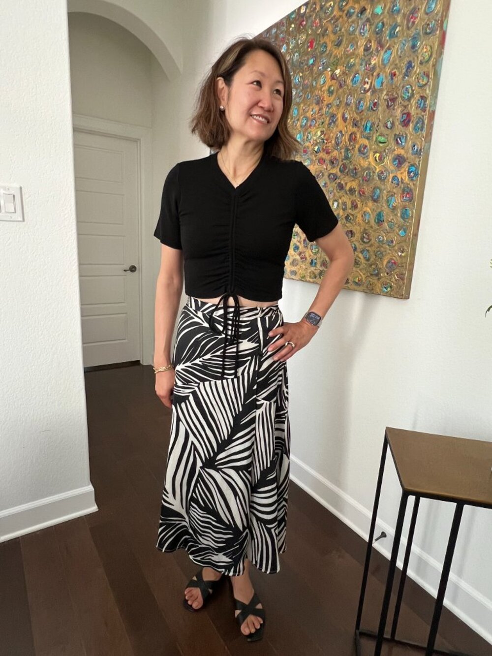 Monrow Black Cropped Top